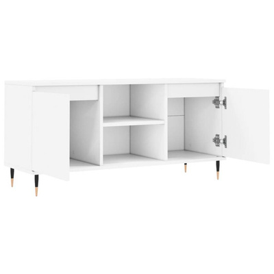 vidaXL Szafka pod TV, biała, 104x35x50 cm, materiał drewnopochodny