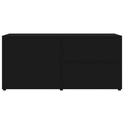 vidaXL Szafka pod TV, czarna, 80x34x36 cm materiał drewnopochodny
