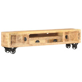 vidaXL Szafka pod TV, 150x30x37 cm, lite drewno mango