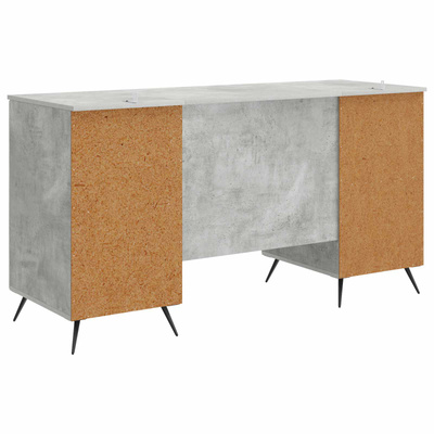 Biurko Betonowy szary 142,5 x 50 x 75 cm Drewno inżynieryjne
