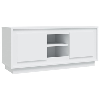 Szafka pod TV, biała, 102x35x45 cm, materiał drewnopochodny vidaXL