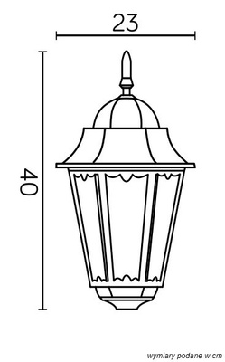 Lampa ogrodowa stojąca (głowica) K 1018 H
