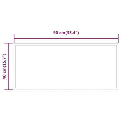 vidaXL Lustro łazienkowe z LED, 40x90 cm