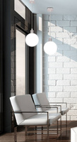 Lampa wisząca biały klosz kula 15cm Oden 31-03287