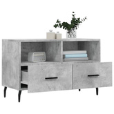 Szafka pod TV, szarość betonu, 80x36x50 cm vidaXL