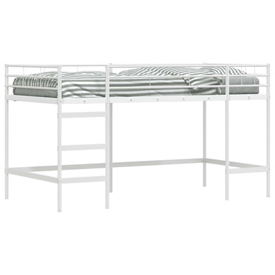 Łóżko piętrowe dla dzieci Gładki Biały 100 x 200 cm Stal