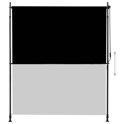 vidaXL Roleta zewnętrzna, 200x270 cm, antracytowa
