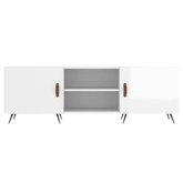 vidaXL Szafka pod TV, wysoki połysk, biała, 150x30x50 cm