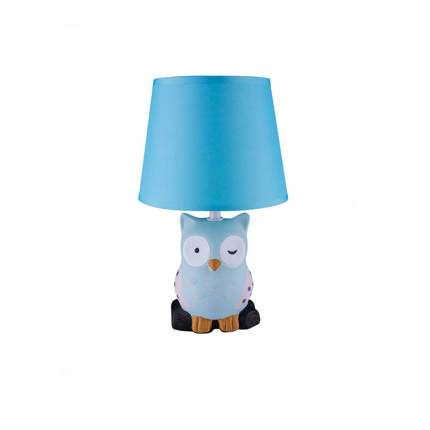 Lampa dekoracyjna dziecięca SOWA niebieski VOLTENO