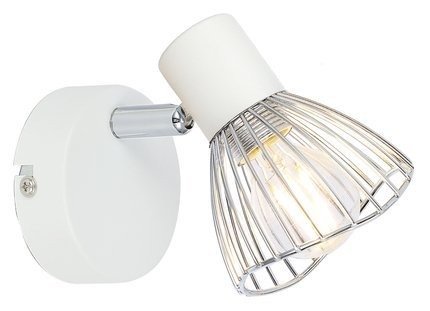 Lampa ścienna kinkiet 1X40W E14 biały/chrom FLY 91-61959