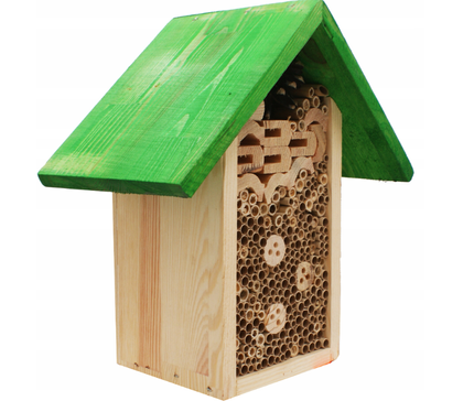 Mały domek dla pszczół murarka pożytecznych owadów z drewna Produkt Polski