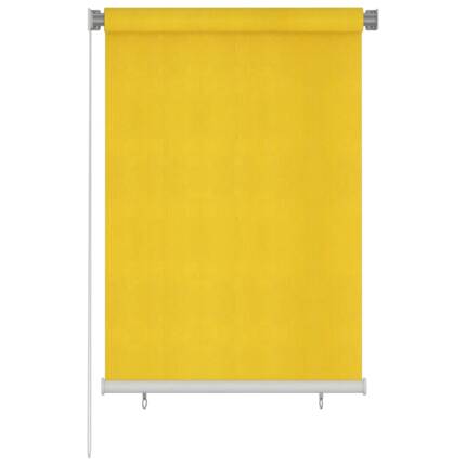 vidaXL Roleta zewnętrzna, 100x140 cm, żółta, HDPE