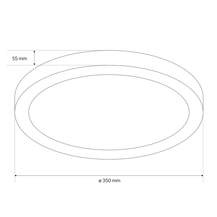 Plafonnier LED rond 24W avec capteur de mouvement micro-ondes couleur