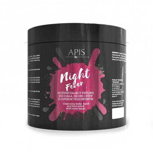 Apis night fever oczyszczający peeling do ciała, dłoni i stóp, 700 g 133730