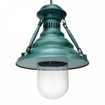Industrialna lampa wisząca loftowa, metalowa OPRAWA antyk zielona