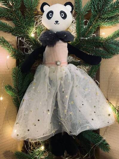 Lalka Baletnica Panda Maskotka Przytulanka Ballerina