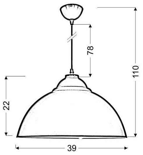 Lampa Wisząca Zwis Candellux Uni 31-13286 1xE27 Zielony