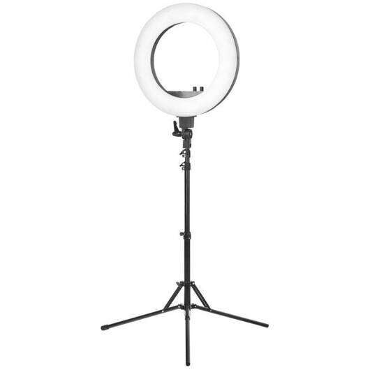 Lampa pierścieniowa Ring light 18' 48W led czarna + statyw 119781