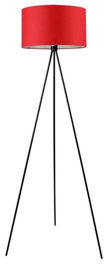 Lampa podłogowa trójnoga abażur czerwony z tkaniny Triano Candellux 51-74058