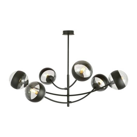 Lampa sufitowa  HUNTER 6 BLACK/STRIPE