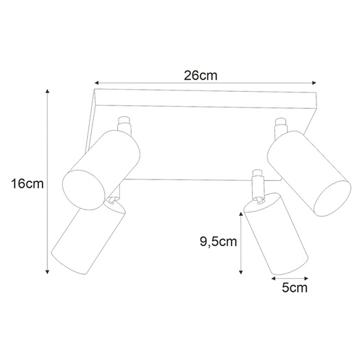 Lampa sufitowa K-4456 z serii MONTI