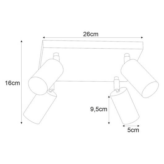 Lampa sufitowa K-4458 z serii KAYLA