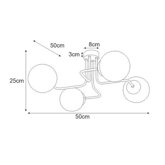 Lampa sufitowa K-4705 z serii KARI