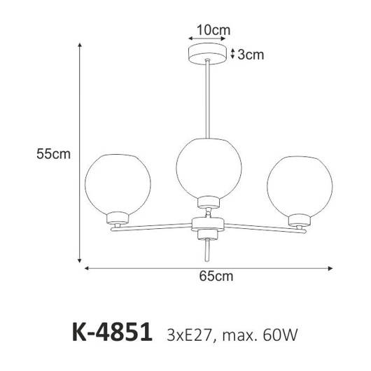 Lampa sufitowa K-4851 z serii ALDAR