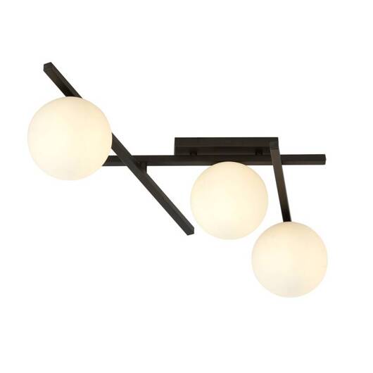 Lampa sufitowa  SMART 3 BLACK/OPAL