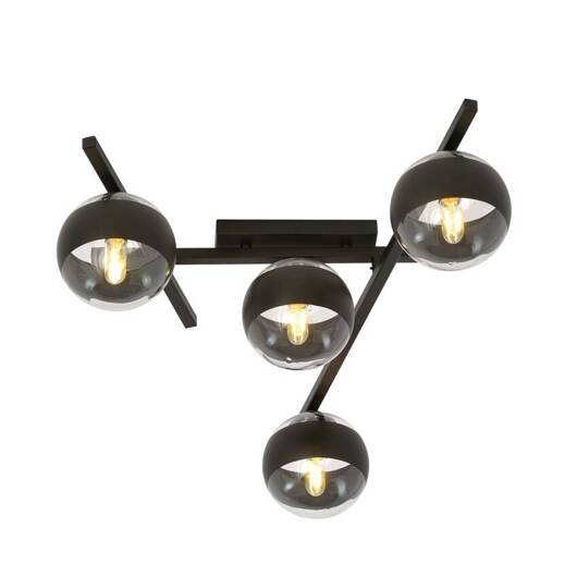 Lampa sufitowa  SMART 4 BLACK/STRIPE