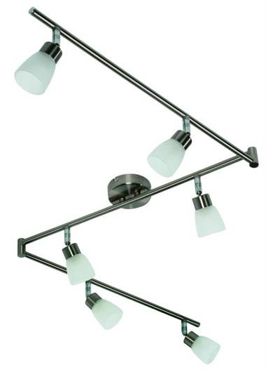 Lampa sufitowa candellux wyprzedaż 96-84050 drops listwa 6*40w g9 nikiel mat