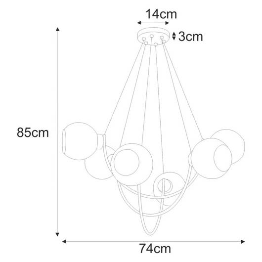 Lampa wisząca K-2629 z serii SIRIUS