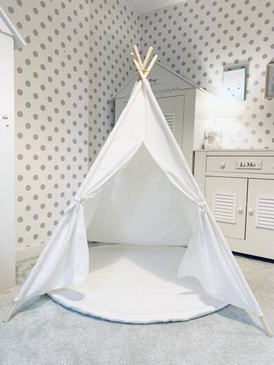 Namiot Tipi biały do zabawy dla dziecka