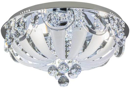Nowoczesna lampa sufitowa led kryształ ORION srebrny
