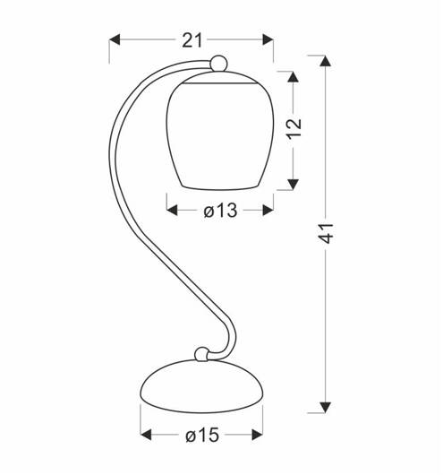 Serano lampa stołowa patynowy 1x60W E27 klosz kremowy