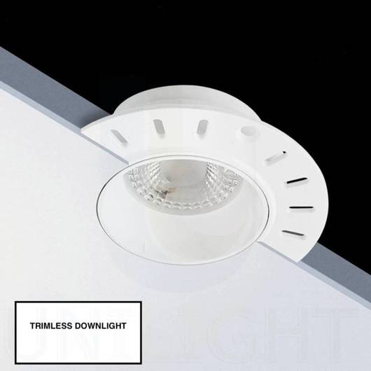 Trimless bezramkowy downlight Podtynkowy Bialy