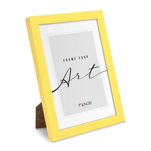 Żółta ramka do zdjęć i plakatów : Rozmiar - 10x15 cm