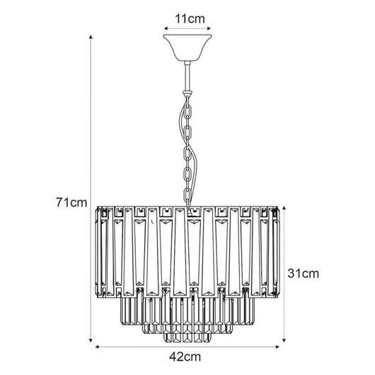 Żyrandol K-8178 z serii KATERINA